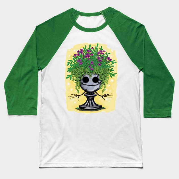 Blooming plant pot Baseball T-Shirt by Raluca Iov